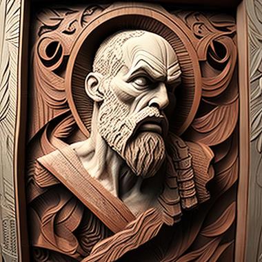 3D модель Святой Кратос из God of War (STL)